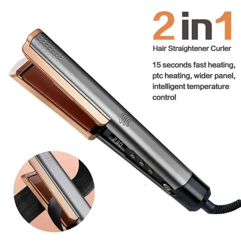 Professional 2-in-1 air Hair Straightener Wide Plate Electric Flat Iron Heating Hair Straightener K251121