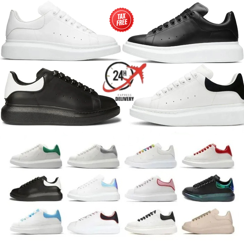 Free Shipping Designer shoes Alexander MQ Platform Sole Sneaker Leather Sneakers Pairs Men Women Black veet Trainers Rubber Platformsole Outdoor Shoe A+A+AA+