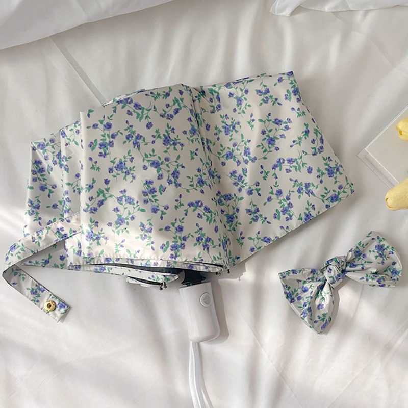 Fully automatic umbrella for men and women Ins wind three fold rain and sun protection dual-use sun protection UV protectiM251122