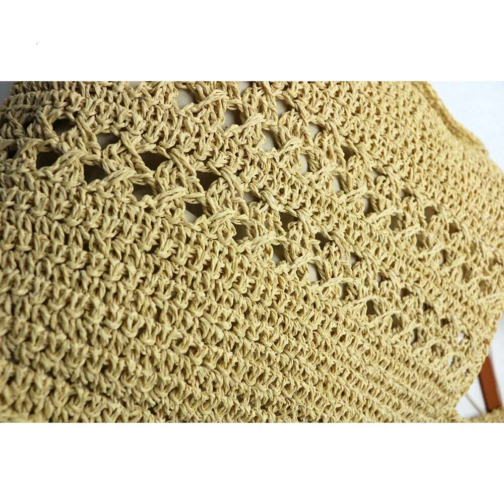 Bohemian Woven Straw Shoulder Bag Designer Hollow Rattan For Women Paper Rope Crossbody Bags Handbags And Purses Bag