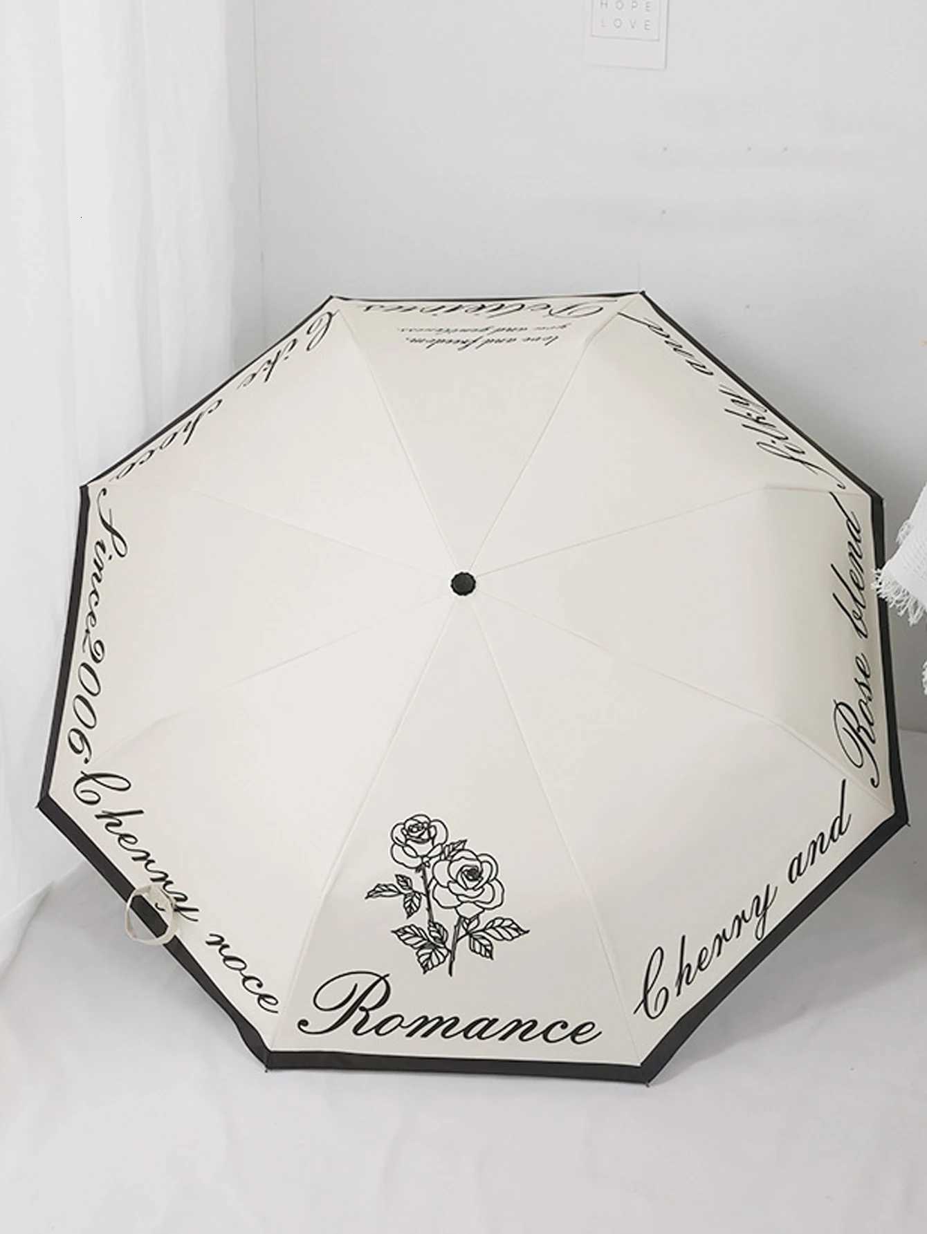 French Retro Umbrella for Rain and Sunny Use Female High Beauty Unique Summer Sunshade Umbrella Sunscreen UmbrellaM251122