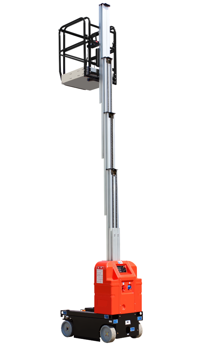 Self-propelled Aluminum Telescopic Mast Manlift 6m 7.5m High-altitude Work Platform Electric Cherry Order Picker