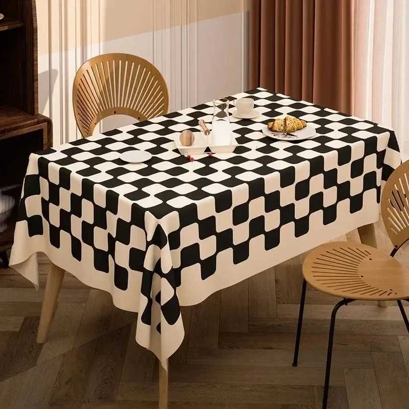 Nordic checkerboard tablecloth Art home table cover rectangular homestay fabric decorative For Wedding Birthday Party C251122