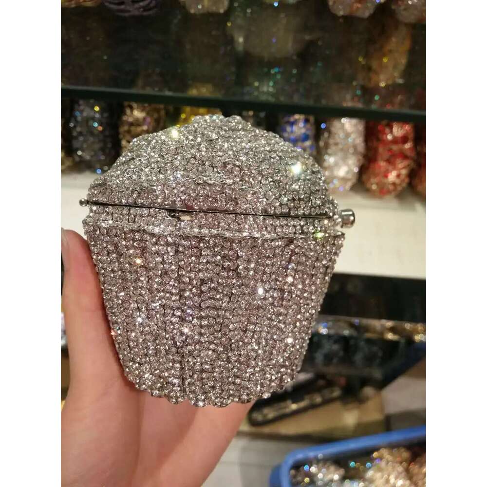 Small Cake Ice Cream Dia Handbags Metal Chain Evening Crystal Banquet Clutch Purse Designer Dress Women's Bag