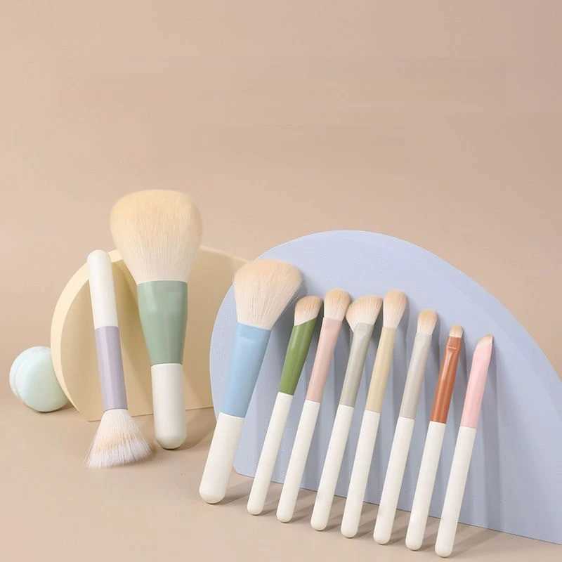 10Pcs Vibrant Color Handle Makeup Brush Set Professional Beauty Tools Kit for Foundation Lip Eye Liner Maquiagem C251122