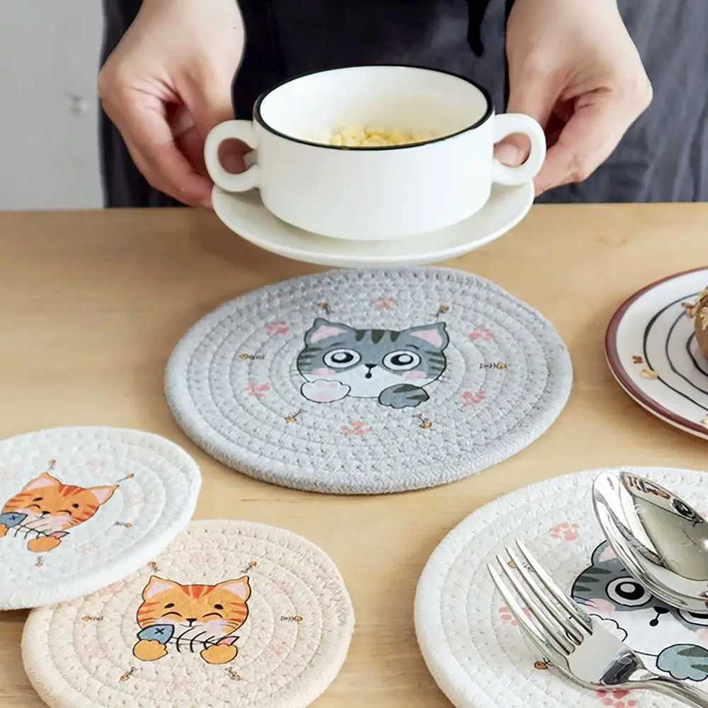 Special Design S/L Coasters Tableware Waterproof Bowl Dish Pot Mats Cotton Heat Insulation Pad for Home Kitchen C251122