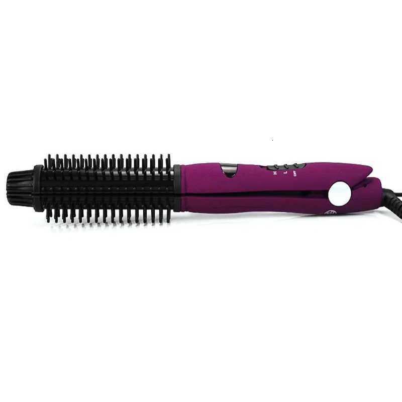 Electric Flat Iron With Comb Hair Iron Comb Ceramic Hair Straightener And Curler 2 In 1T251122