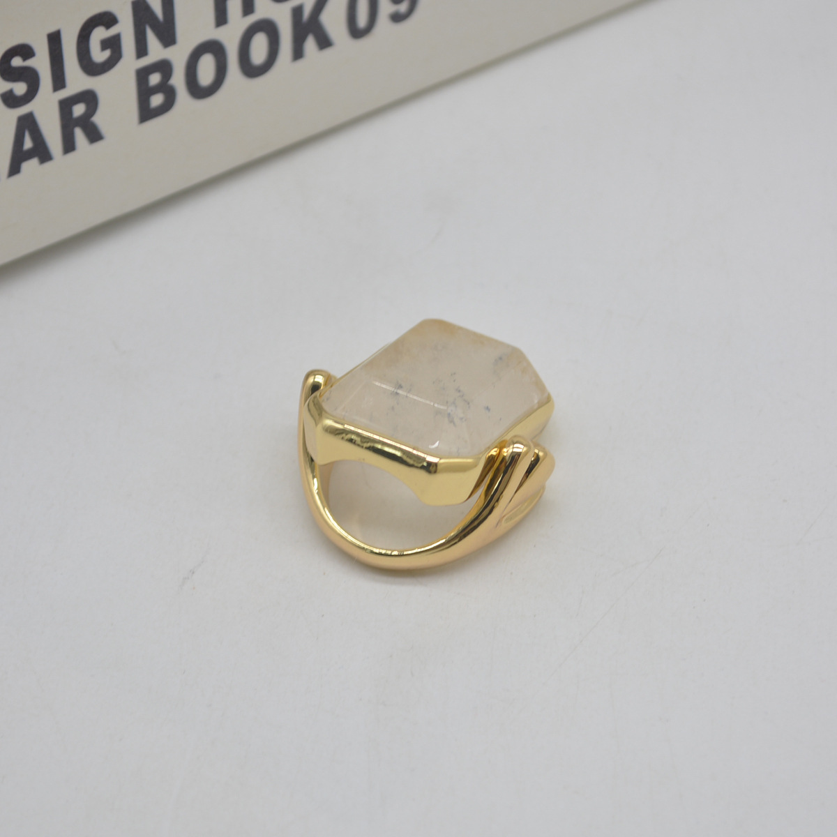 Vintage large square crystal ring gold designer diamond ring rings designer for women engagement men love ring rings New style of cube sugar gem ring - view 6
