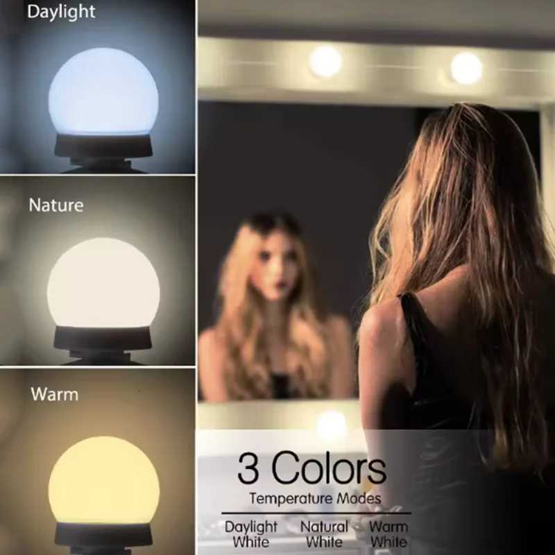 USB Modern Makeup Light Three-tone Light Mirror Headlight Mirror Light Makeup Mirror Bulb Mirror Decorative Light Vanity Lamp M251122