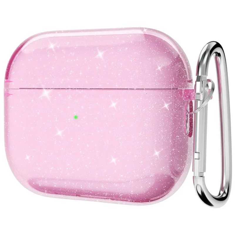 Bling Glitter Soft TPU Earphone Case for Airpods 4 2024 Pro 3 2 Generation Air Pods 3 1 3rd Gen Cover with Keychain AccessoryW251122