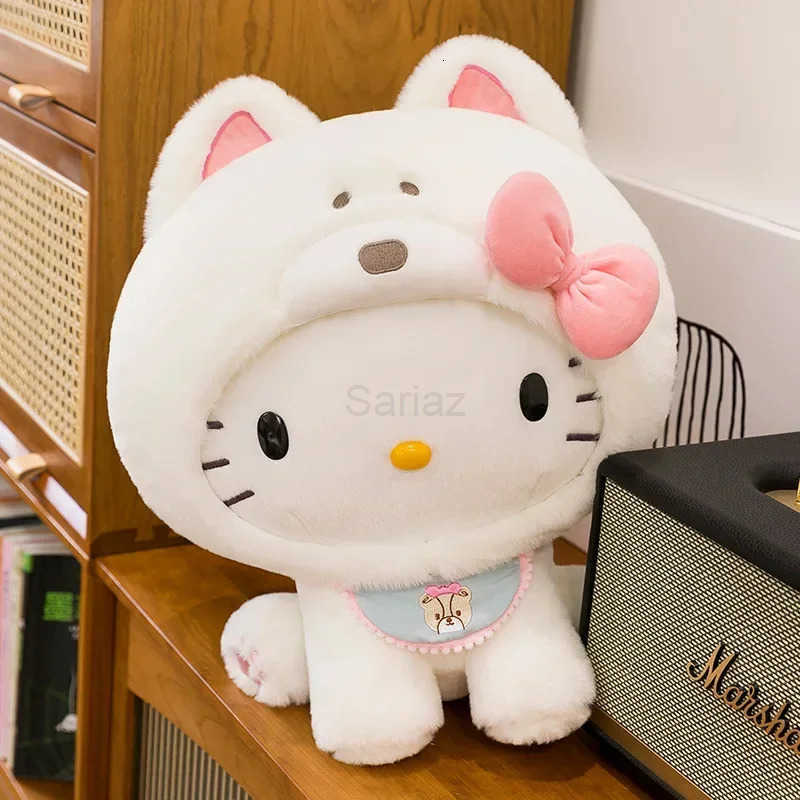 Sanrio Hot Large Size Hello Kitty Transforms Into A Puppy Series Plush Toy Cartoon Anime Filled Doll Kawaii Decorate Girl Gifts H251122
