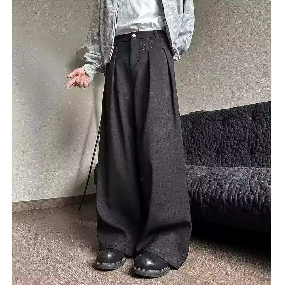 Retro unisex loose harem pants Japanese style Korean fashion classic loose Japanese pants Office casual pants 250418