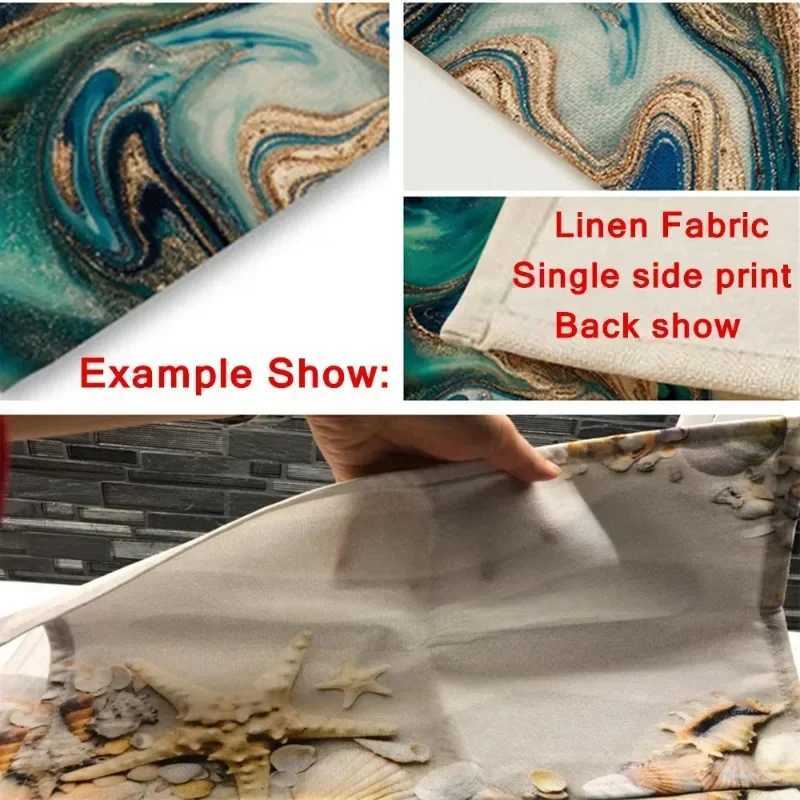 4pcs Geometry Placemats Linen Placemat Polyester Yellow Geometric Gold Leaf Pattern Non Slip Insulation Table Decoration Mat C251122