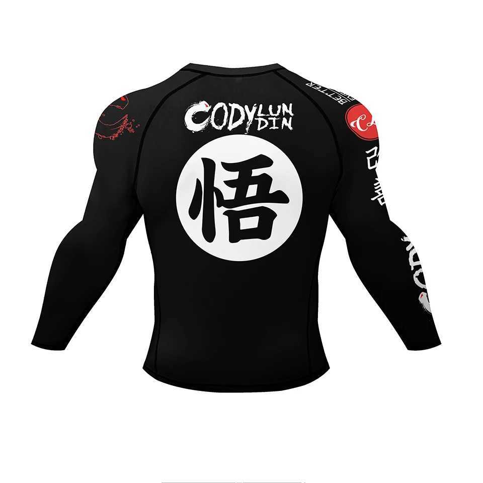 New Rashguard Jujutsu Mens MMA T-shirt+Pant 4PCS/Set Brazilian Grab Bjj Boxing Sports Compression Clothing MMA Shorts W250422