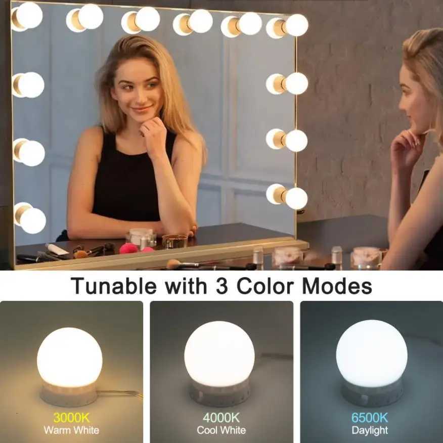 LED makeup fill light 3 colors adjustable brightness USB Power beauty mirror ambient lamp Hollywood Dressing Table Vanity light M251122