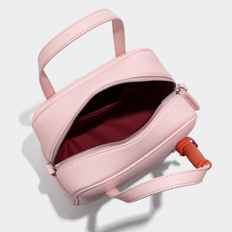 Korean Casual Box Composite Bags For Women Luxury Designer Handbag Purse 2025 New In PU Lychee Pattern Top Handle Small ShoulderT251122