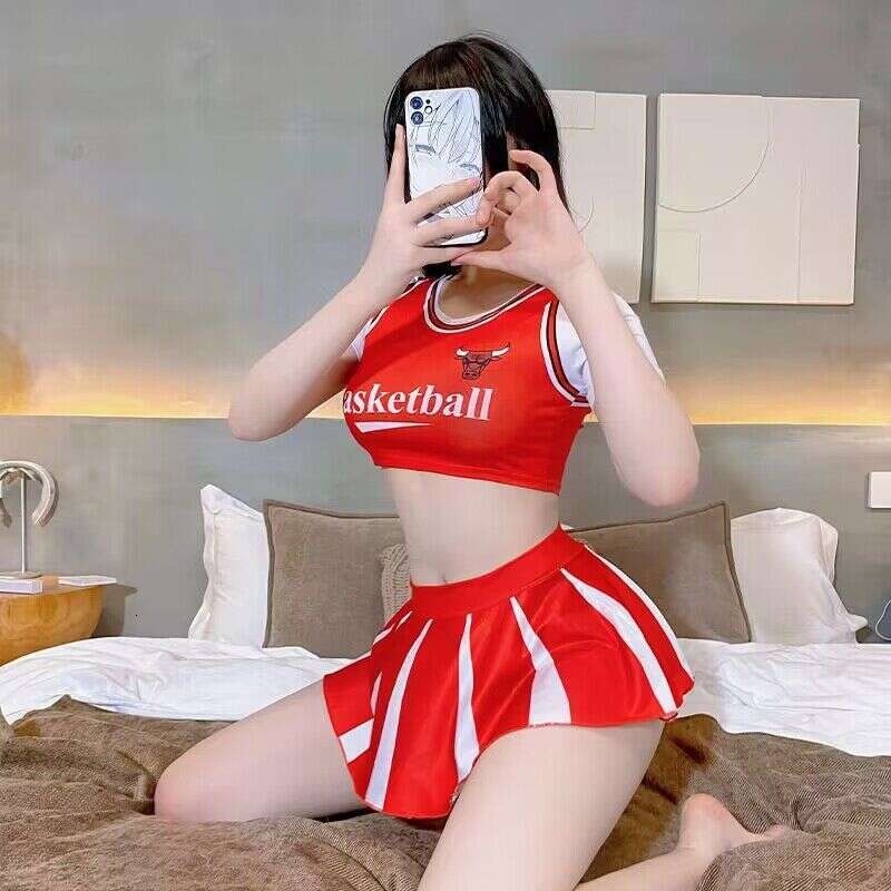 DHessentials Underwear female role-playing women's sports top+short skirt clothing 2 pcs sexy gerie set