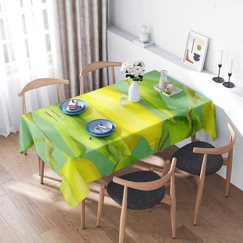 Waterproof Tablecloth Modern Abstract Art Dining Table Cover Washable Kitchen Decor Large Rectangle Table Tops Protector C251122
