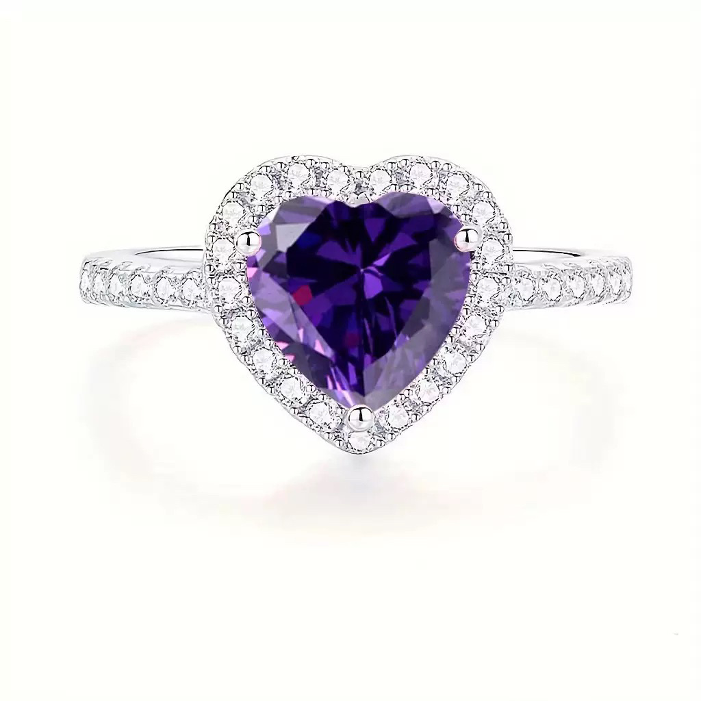 Love Heart Ring Premium Simulated Moissanite Diamond Ring High quality gold designer diamond ring designer for women engagement men love ring rings - view 7