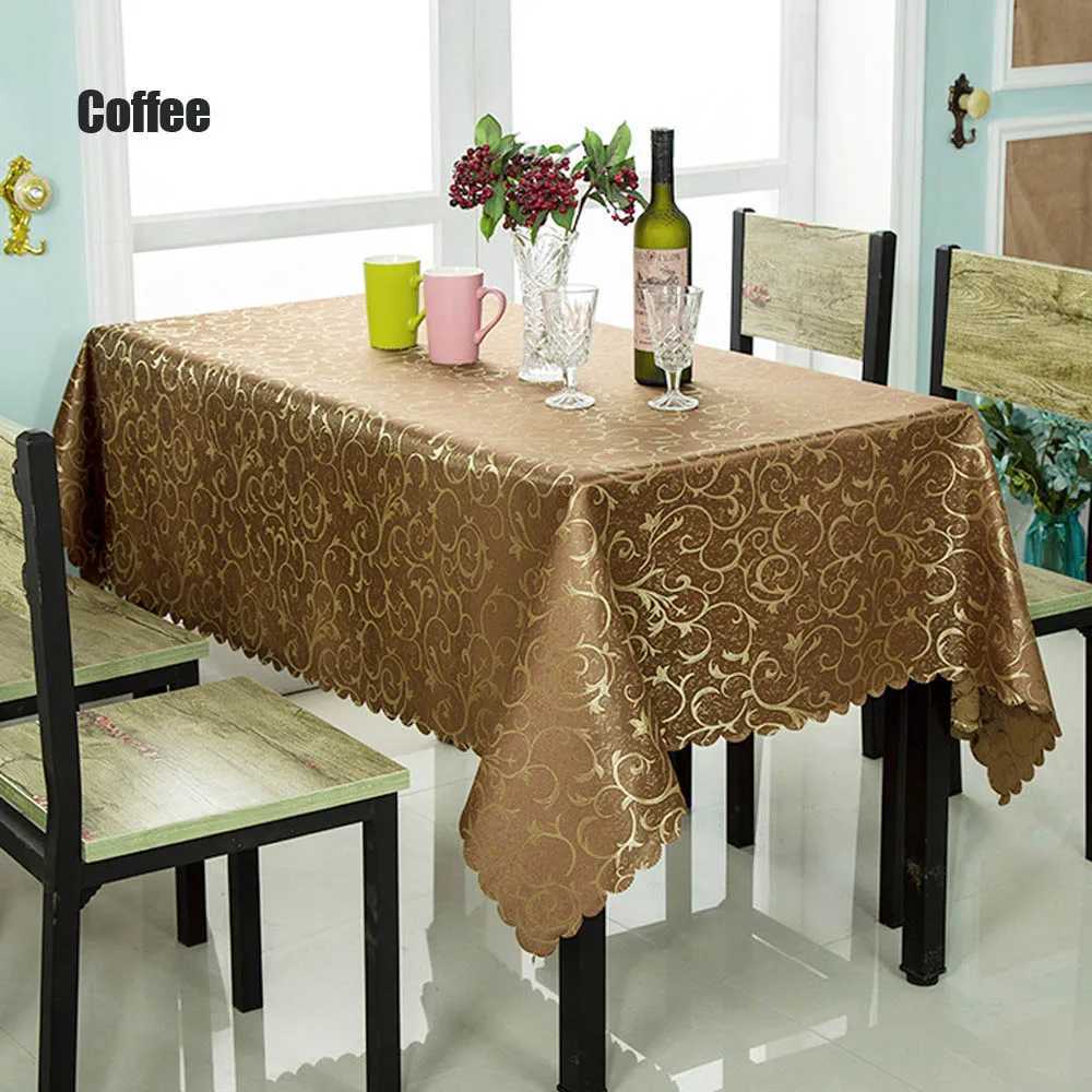 High Quty Europe Style Luxury Embroideried Gold Leaf 180180cm Square Tablecloth Hotel Home Table Cover For Event Decoration C2511226