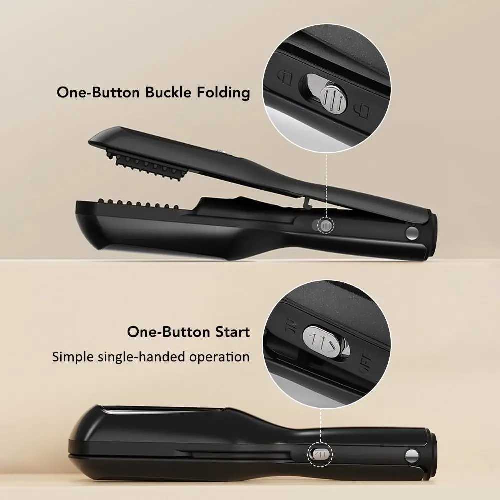 Negative Ions Hair Ends Trimmer Fully Automatic Electric Hair Straightener Versatile Rechargeable Hair Cutting MachineT251122