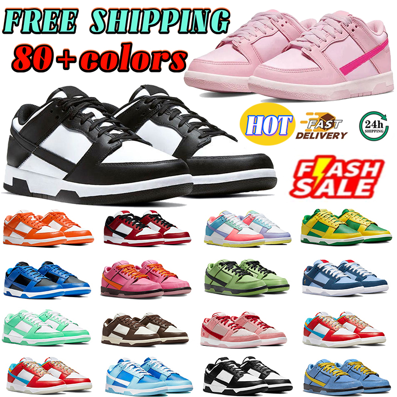 Free shipping sneakers running shoes men women Designer flat Casual shoes low Triple Pink white black Multi-Color Grey Fog lows mens Outdoor sports trainers dhgate
