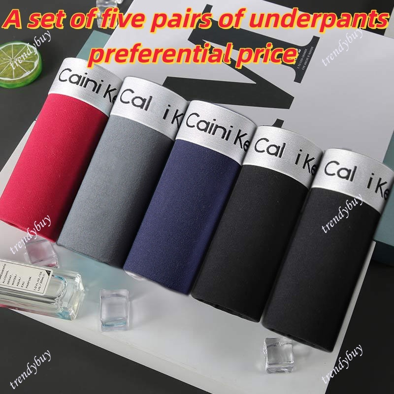 5PC Men's Underwear 10A New Fashion Designer Underwear Men Boxer Shorts Men Soft Underwear Men Luxury Brand Comfort Boxer Shorts Men Multicolor Boxer Shorts Stripes