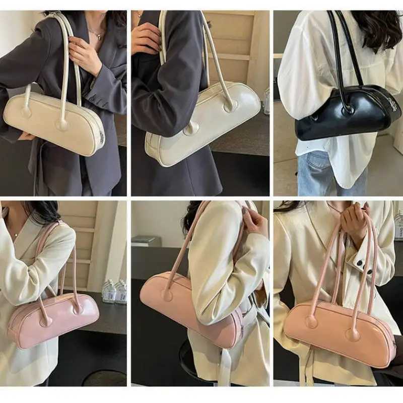 Korean Designer Underarm Shoulder Bag Vintage Luxury Cow Leather Large Capacity Handbags Commuter All-match BolsaT251122