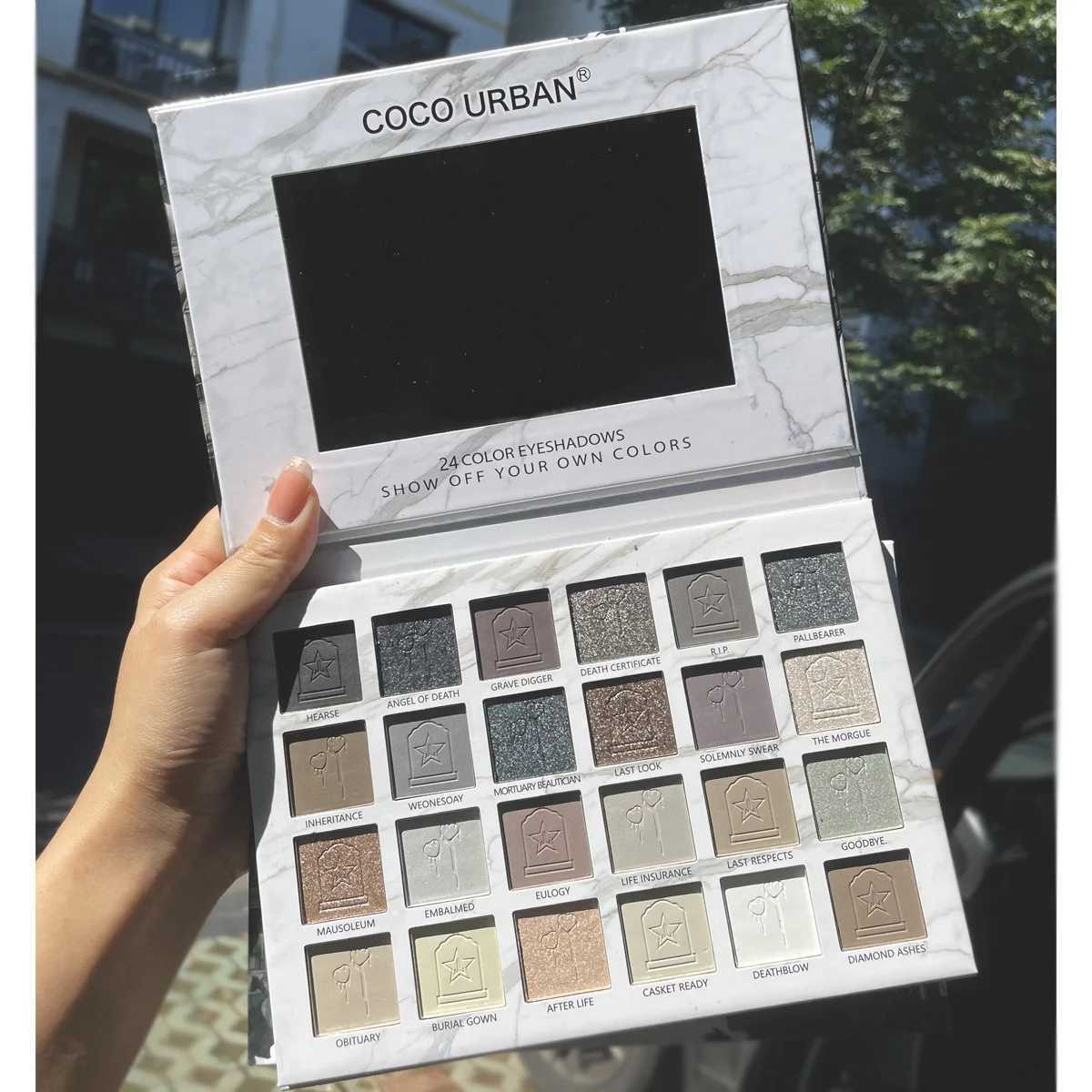 24 Color Vampire Diaries Eyeshadow Palette Dark Elf Gothic Matte Shimmer Dual Finish 12H Wear No Clumping High PigmentPerfectT251122