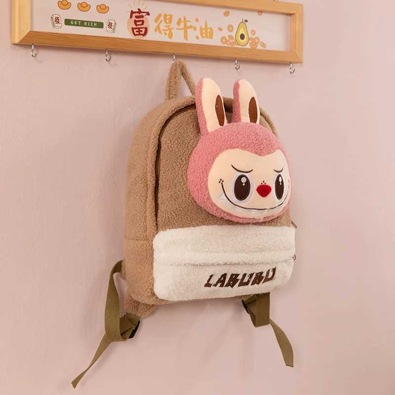 Labubu Cartoon Backpack Plush Bag Cute Cashmere Backpack Large Capacity Backpack Copy Bag Classic Series LabubuT250422