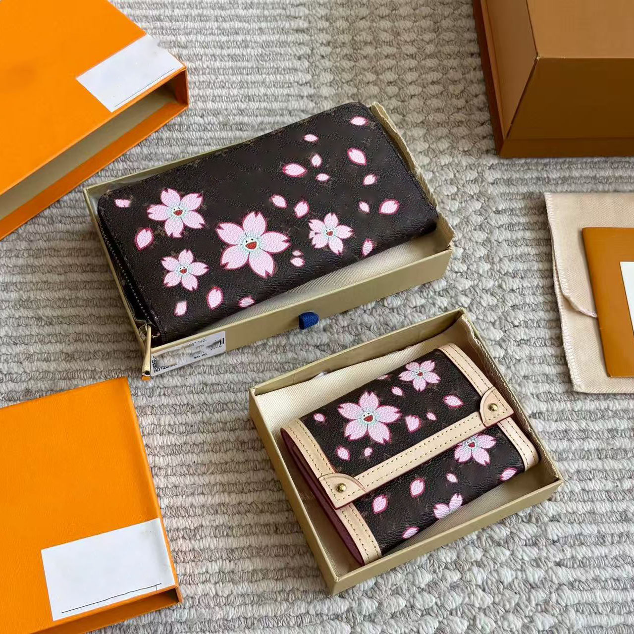 designer wallet cherry blossom murakami wallet women mini colorful wallet credit card holder coin purse holder cosmetic key pouch purse clutch rosalie purse