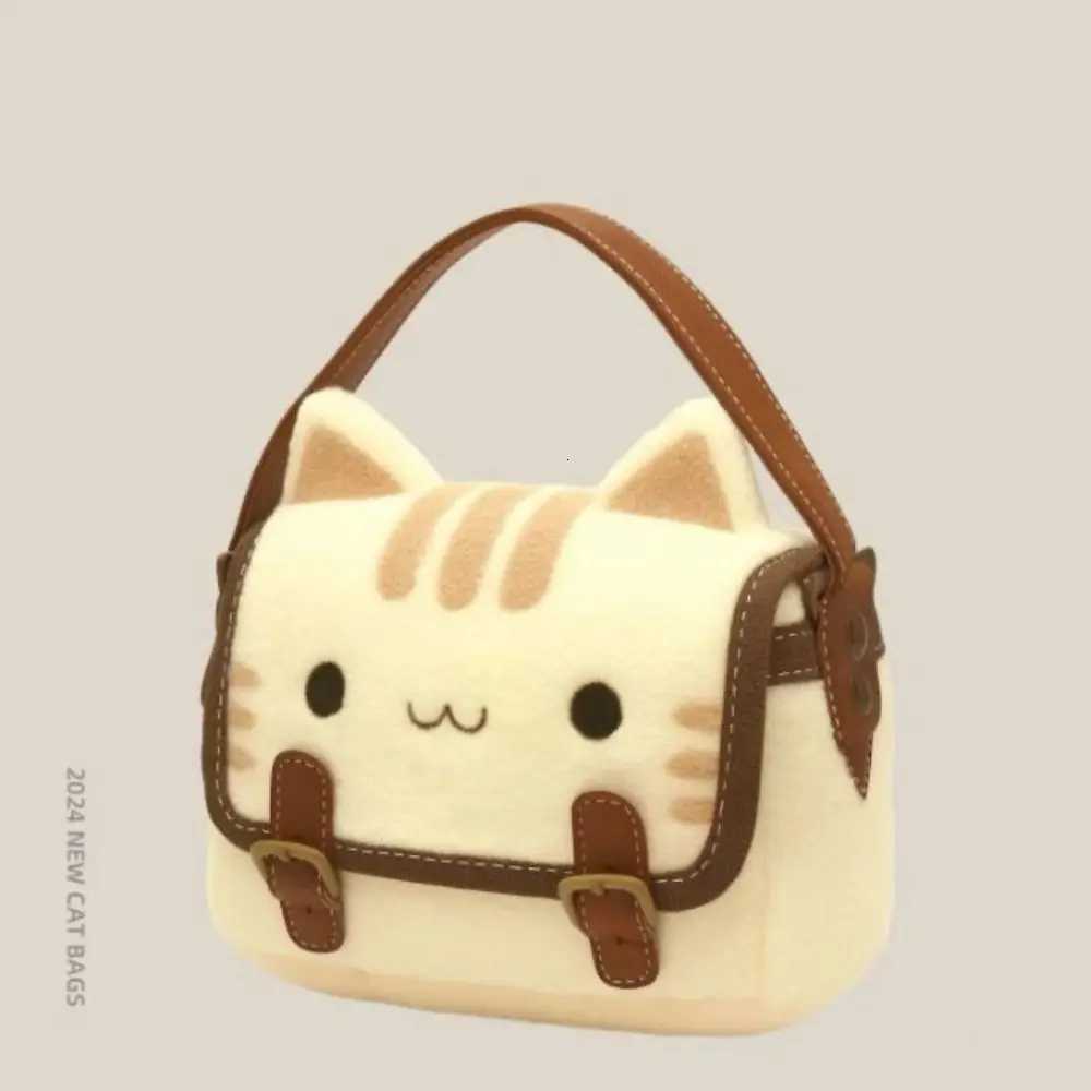 New Furry Kitten Handbag High Appearance Level Adorable Crossbody Bag Soft CAT CluTCh Bag Gift K251121