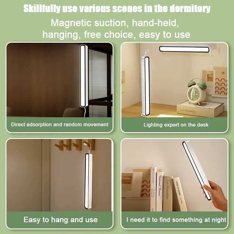 LED Makeup Mirror Light 6W USB Rechargeable Vanity Lamp Eye Protection Hanging Magnetic Desk Lamps Touch Switch Book Lights M251122