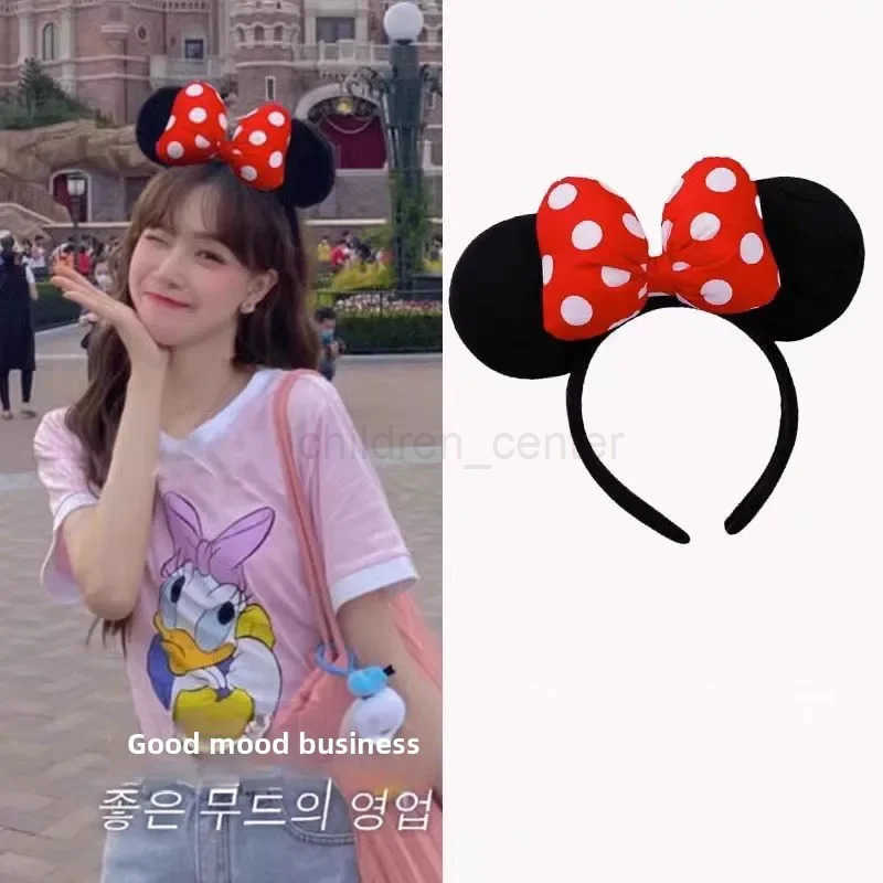 Disney Mickey Minnie Hairband Amusement Park Photo Dress Headband Cute Mickey Mouse Childrens Playground Card Headdress Cosplay W20250421