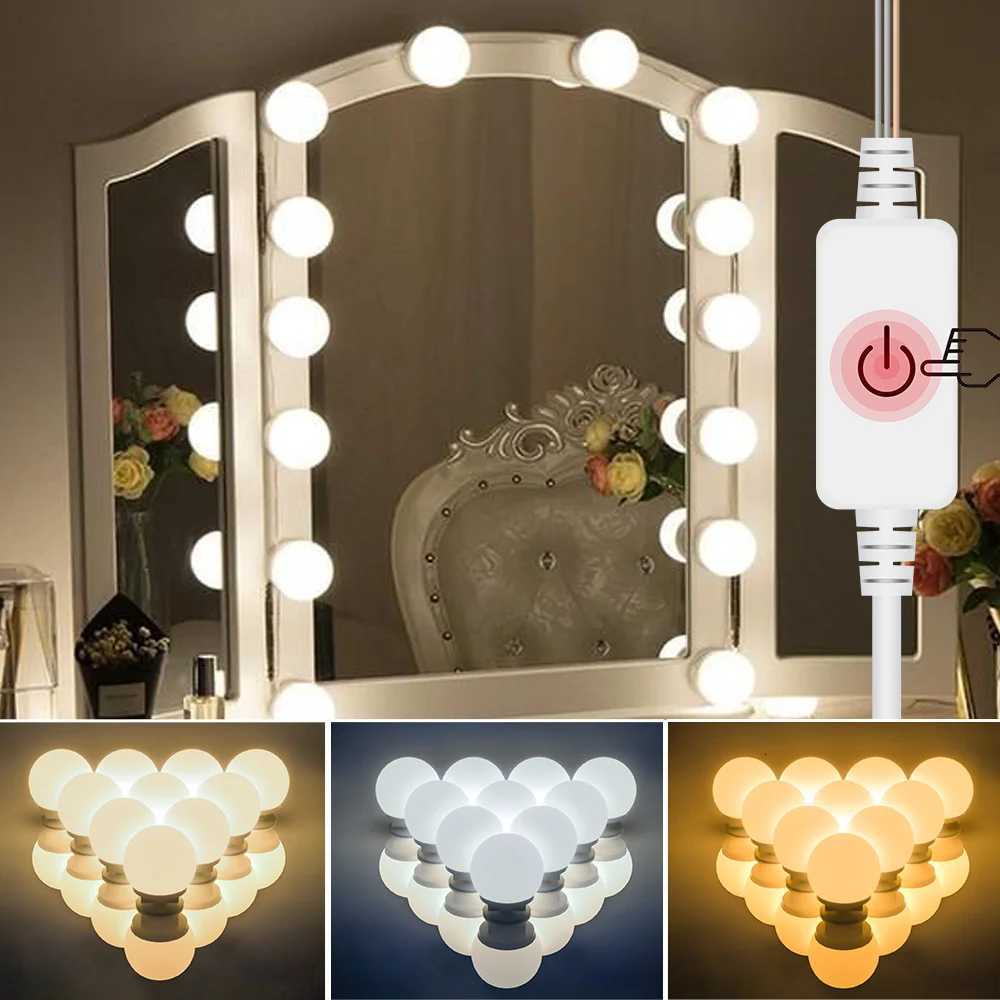 LED Makeup Mirror Light Touch Dimming 3 Colors Dressing Table Lamp USB 5V Nightlight For Home Bedroom Bathroom Mirror Decoration M251122