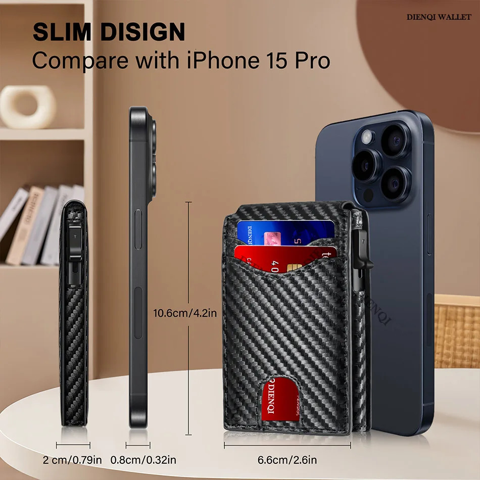Carbon Fiber Rfid Credit Card Holder Men Wallets Anti Theft Slim Thin Wallet Cardholder Minimalist Wallet Purse Walet Bag251119