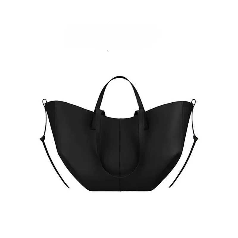 Cowhide large capacity new handbag travel shopping bag casual commuting shoulder bag bucket bag detachable inner bag K251121