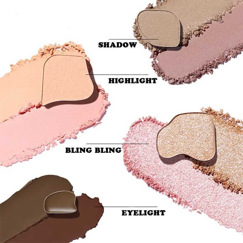 4-color Eye Shadow Silkworm Palette Four Colors Contouring and Brightening Eyeshadow Palette Long Lasting Eye Shadow UndereyeT251122