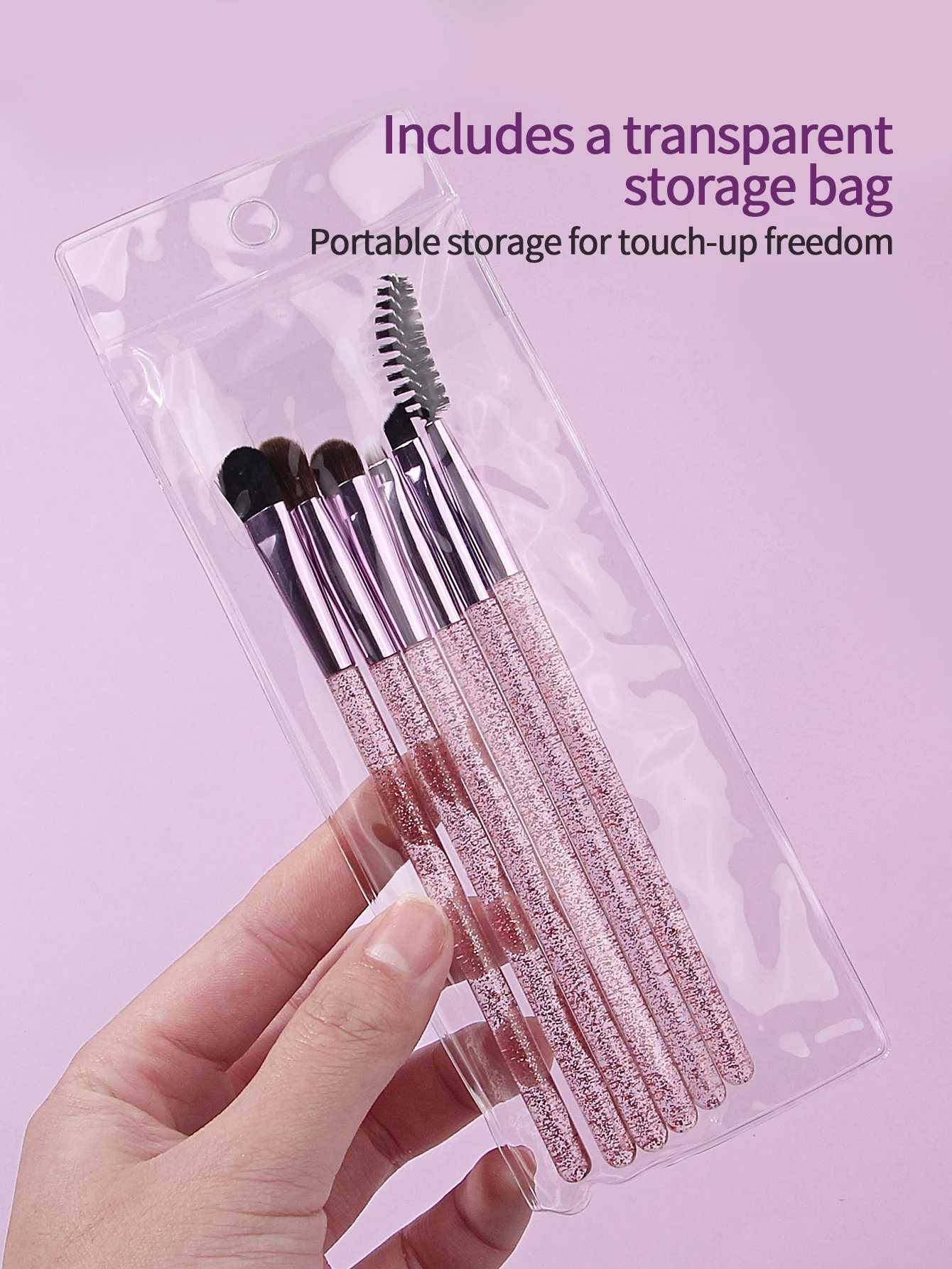 16pieces Eye makeup brush set eyeshadow brush mascara brush eyeliner brush triangular powder puff mini powder puff C251122