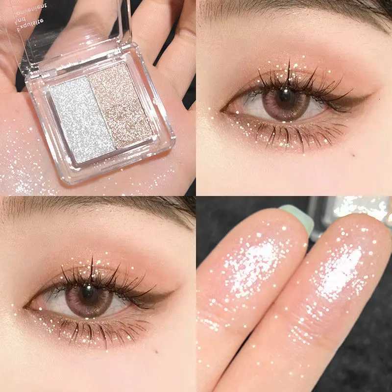 Dream Glittering Purple Eyeshadow Glitter Pearlescent Highlighter Makeup Monochrome Glossy Shiny Eye Shadow PaletteT251122