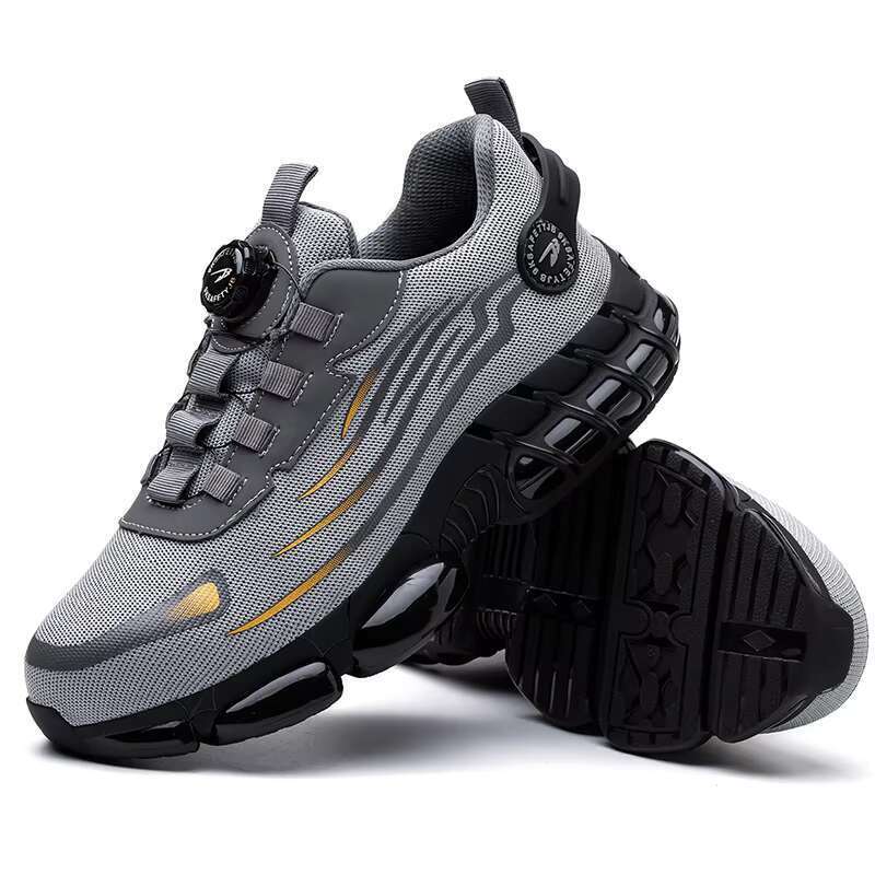 DHgargets CHITED safety, puncture resistant, anti slip, lightweight, breathable construction men's safety shoes, steel toe shoes