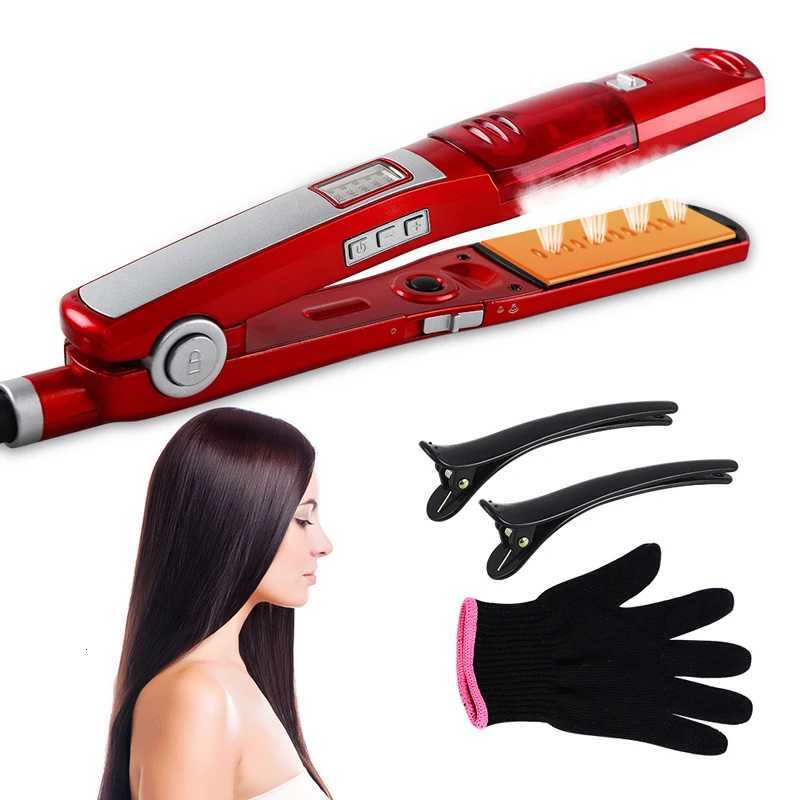 rofessional Salon Wet Dry Fast Styler Wet and Dry Dual Use Ceramic Lat Iron Steam Hair StraighterT251122