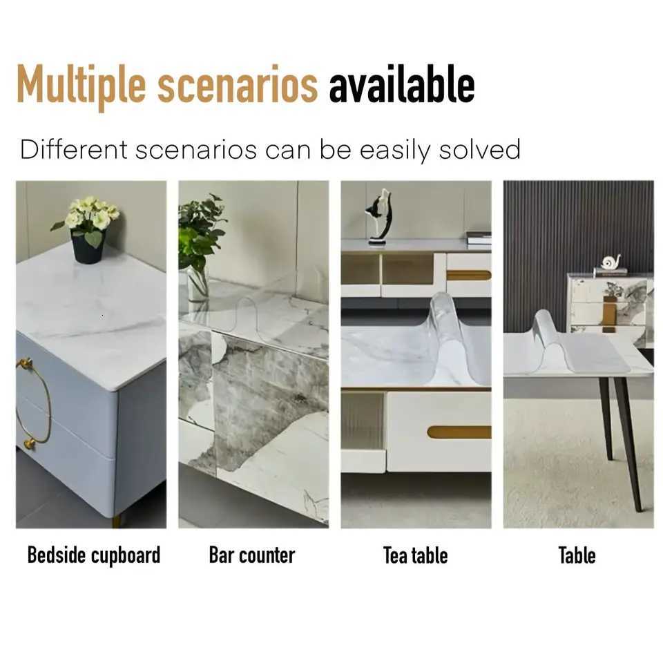Premium PVC Table Protector Heat-ResistantNon-Slip-Seamless Upgrade for Luxury BedroomHome Decor C251122