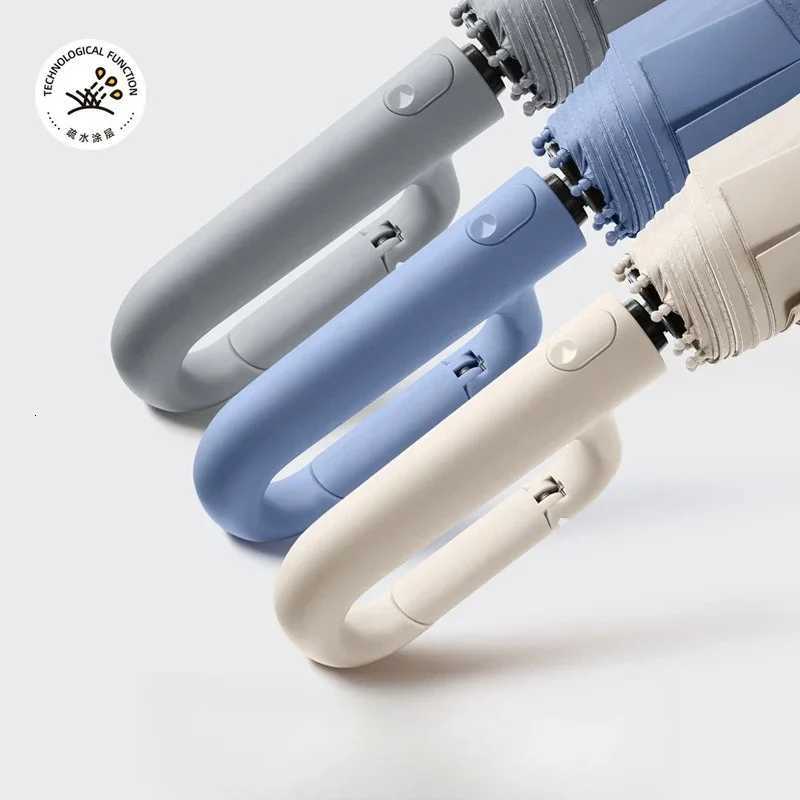 Auto Open Close Umbrella Reinforced Frame Large Windproof Reverse Umbrella For Men Women Students CarM251122