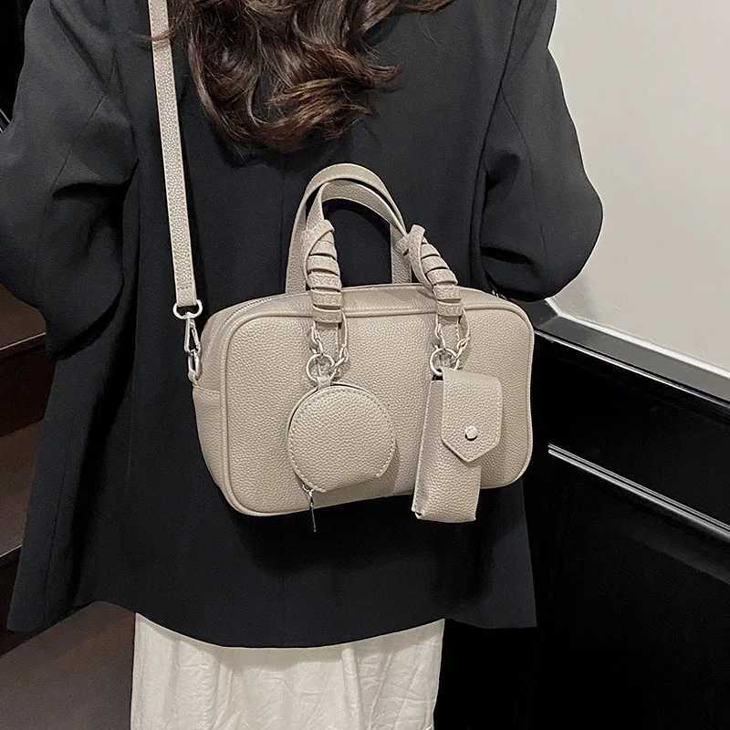 Luxury Designer PU Leather Lichee Pattern Womens Handbag Casual Crossbody Bag Pillow Boston Bowling ToteT251122