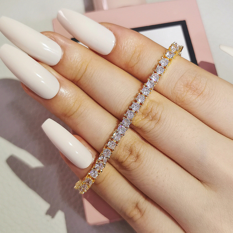 Classic & Chic Simple Design Ladies' Bracelets Adorned With Sparkling Zircons