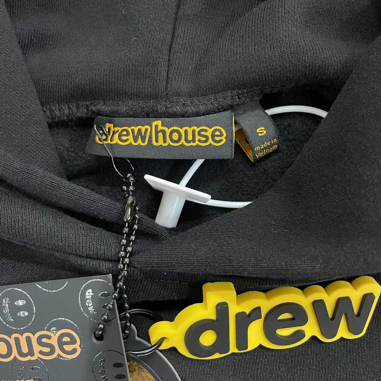 Drew House Drew Smiley High Street Small Letter Embroidered Loose Unisex Hooded Sweatshirt Jacket Fleece Lined Hoodie Trend