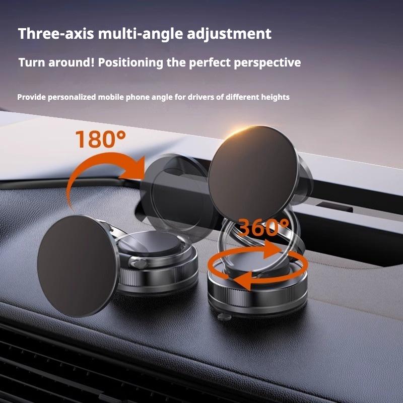 Vacuum suction cup mobile phone magnetic suction bracket 2025 new rotating universal adjustment multi-function car mobile phone holder