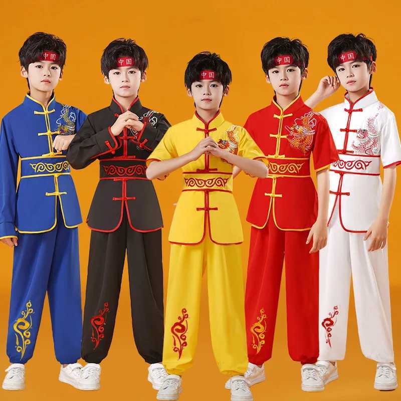 Childrens Sets Kung Fu Baby Performance Costumes Kids Outfit Chinese Cosplay Tai Chi Suit Boys Martial Arts Wushu Girls Clothes W250422