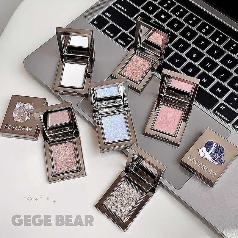 Gege Bear Eyeshadow Highlighter Multi-Purpose Powder Pearlescent Flash Long-Lasting Single-Color Multi-Purpose PowderT251122